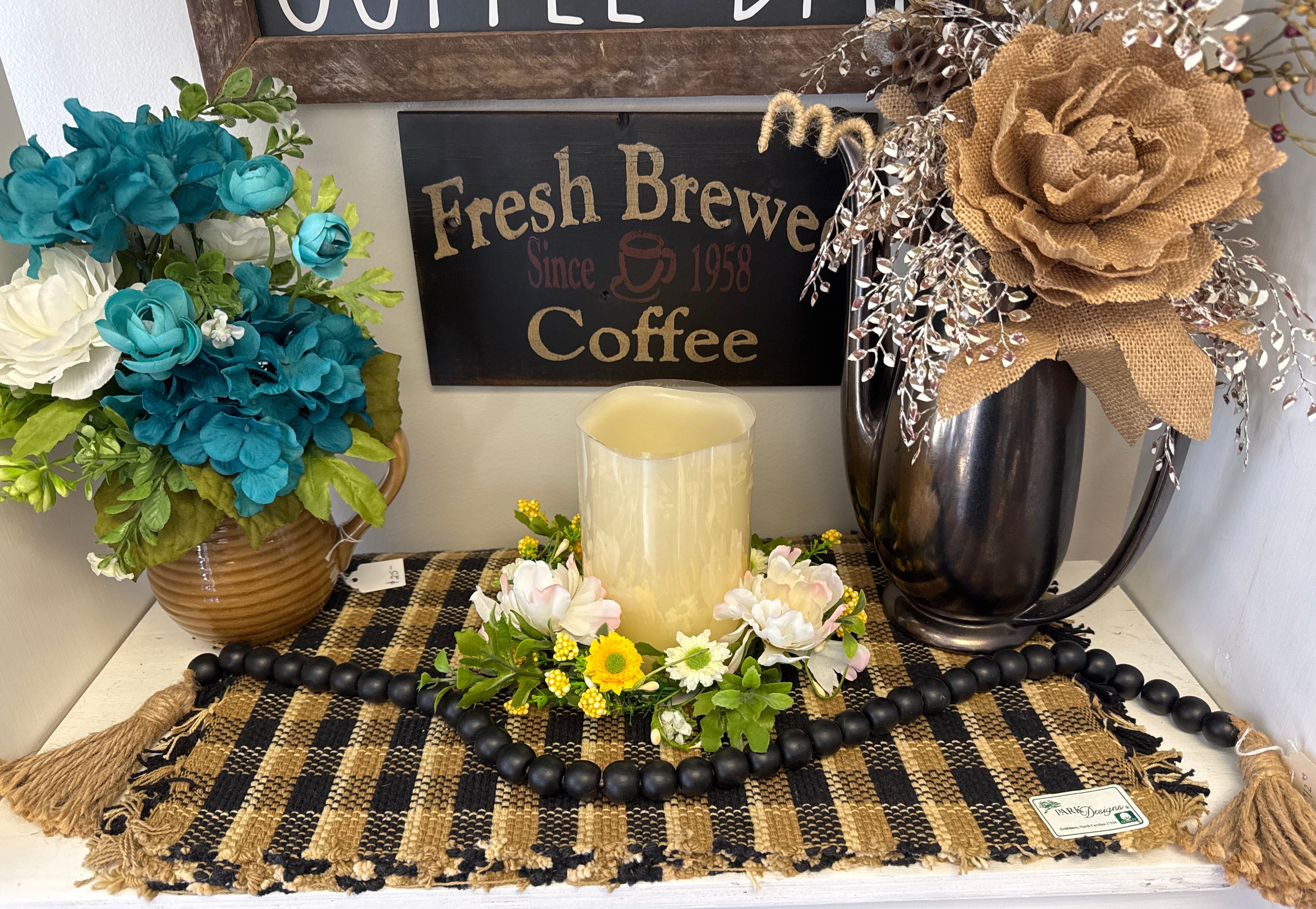 Black Beaded Garland 33”