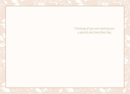 White Floral Happy Birthday Card
