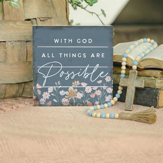 All Things Are Possible Pallet Art