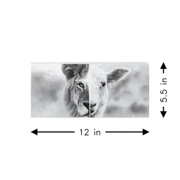 B&W Lion & Lamb Sign
