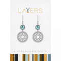 Layers Earring Silver Montana Blue Filigree Detailed Dangle