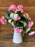 Pink Silk Geranium Arrangement