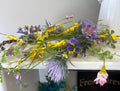 Lavendar Thistle Candle Ring 4.5 in