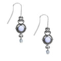 Silver Forest Silver-Tone Filigree & Blue Stone Drop Earrings