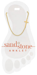 Sand & Stone Gold Cross Anklet