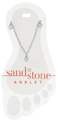 Sand & Stone Silver Multi Heart Dangle Anklet