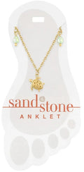 Sand & Stone Gold Turtle Dangle Anklet