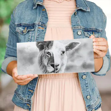 B&W Lion & Lamb Sign